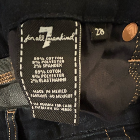 7 For All Mankind Ankle Straight Jeans, Size 28 - Picture 6 of 7